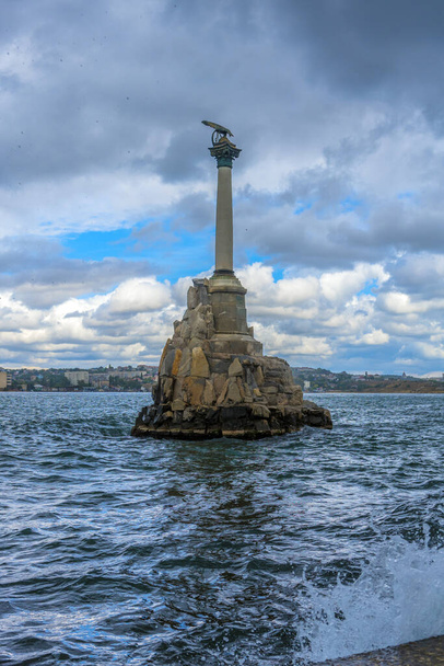Crimea, Sevastopol 13,09,2021 Monument to the sunken ships in a storm - Foto, Imagem