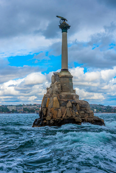 Crimea, Sevastopol 13,09,2021 Monument to the sunken ships in a storm - Foto, immagini