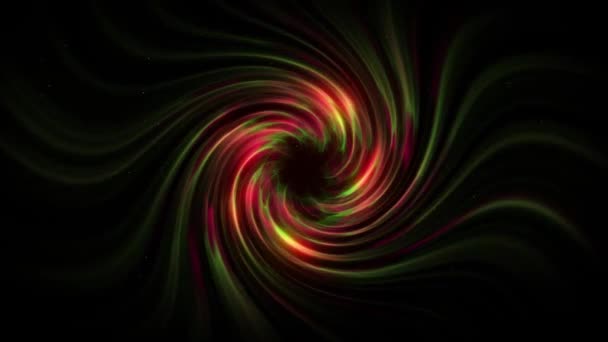  抽象的な背景。明るい渦だ。時空という概念。緑の赤。3Dアニメーション. - 映像、動画