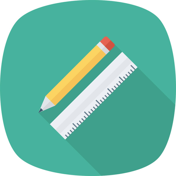 design geometrybox measure icon in flat style - Vector, Image