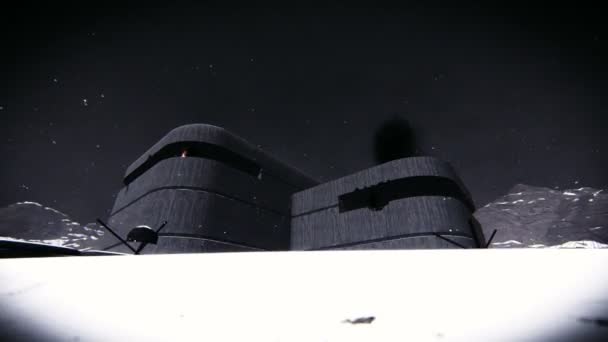 katonai bunker a hóban - Felvétel, videó