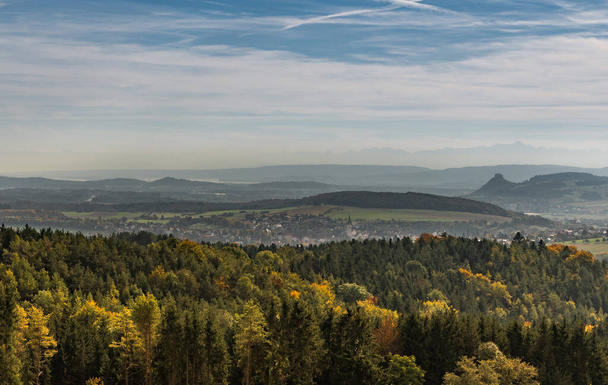 Осенний пейзаж Хегау, район Констанц, Баден-Вюртемберг, Германия - Фото, изображение