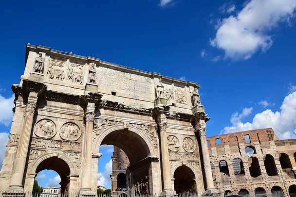 Arch of Constantine in the Historic Centre of Rome, Italy - Fotó, kép