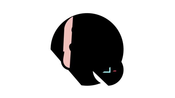 cirugía del oído animación icono de color - Metraje, vídeo