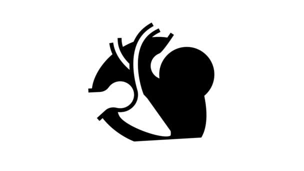 miocarditis enfermedad línea icono animación - Metraje, vídeo
