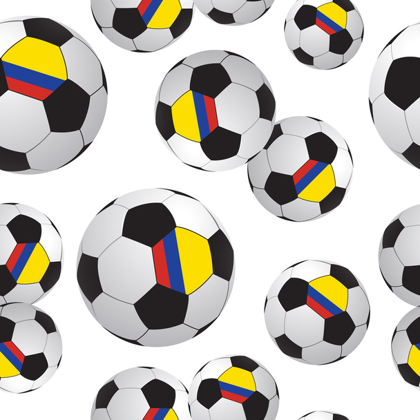 Footballs. Sports background. - Vector, Image