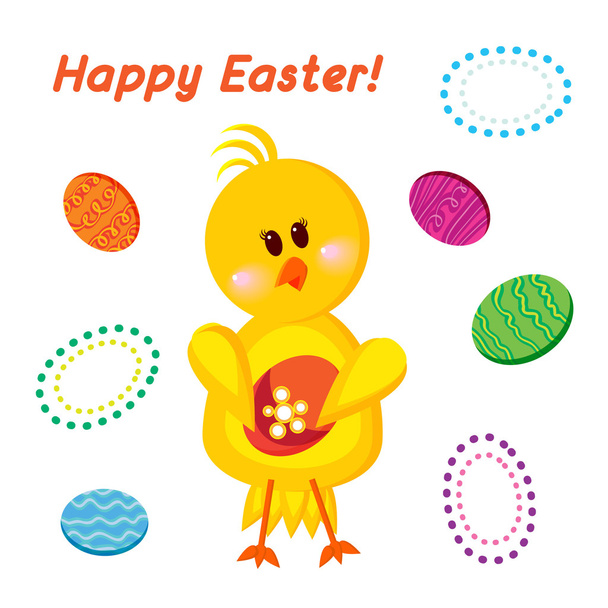 Greeting card. Happy easter. - Vector, Image