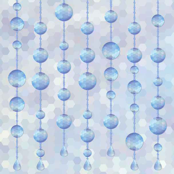 Hanging beads, pearl beads - Vector, Image