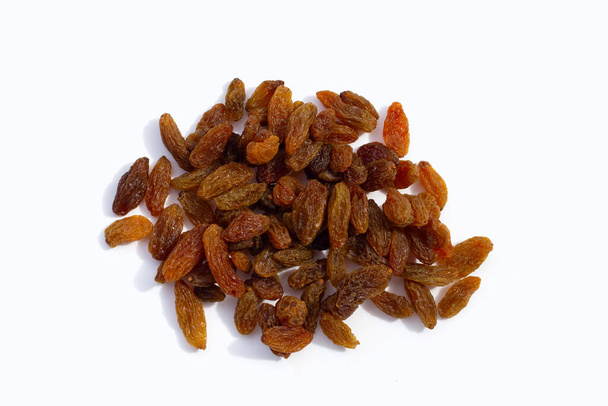 raisins secs sur fond blanc - Photo, image
