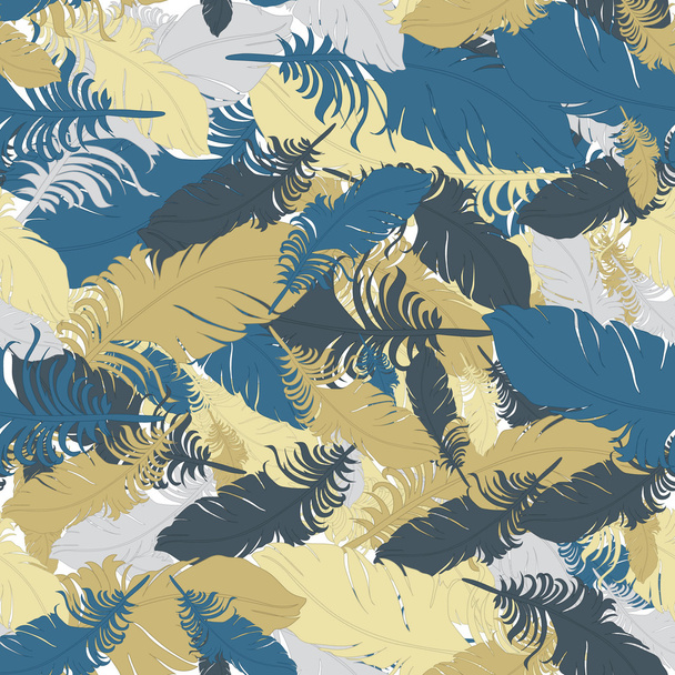 Abstract pattern with feathers. - Διάνυσμα, εικόνα