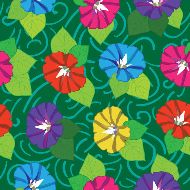 Flowers seamless summer background - Vector, Image