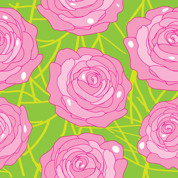 Floral background , roses. - Vecteur, image