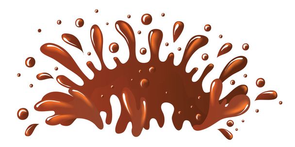 Chocolate splashes. - Vector, Image