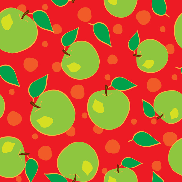 Apples seamless  background - Vector, Image