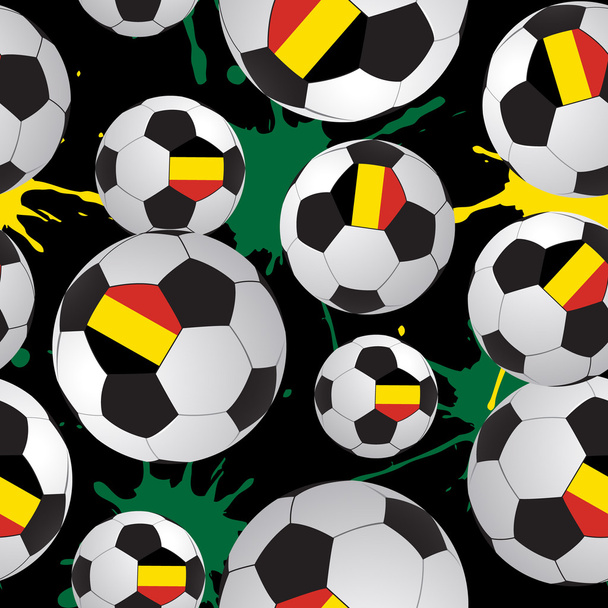 Footballs seamless pattern - Vector, Image