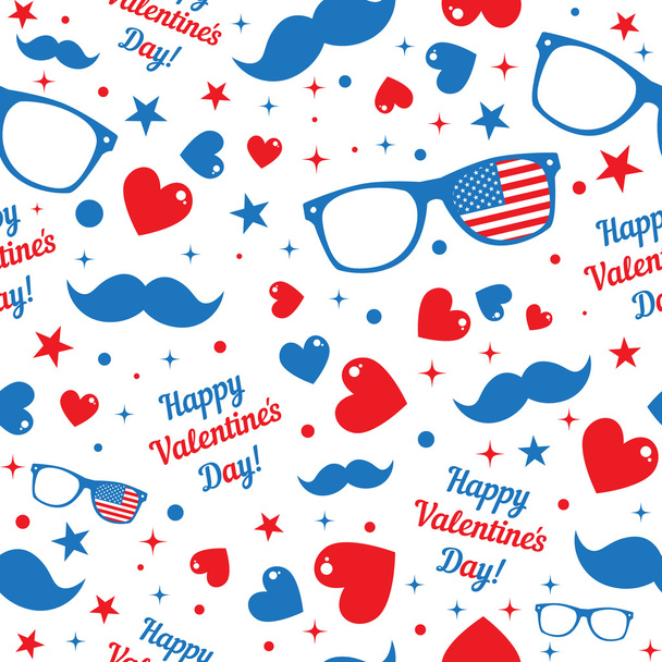 Valentine's Day hipsters symbols - Vector, Image