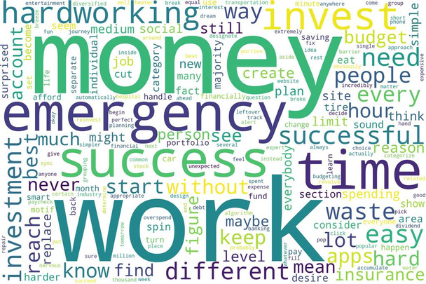 Word tag cloud on white background. Concept of work. - Photo, Image