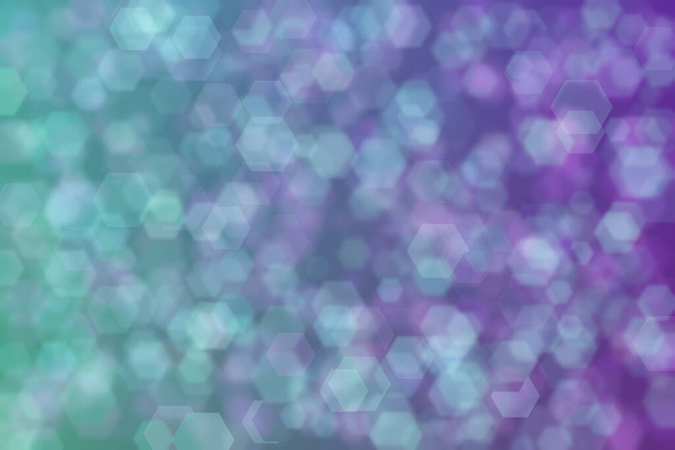 Absract gradient from purple to water green color and hexagon shaped patterns. - Photo, Image