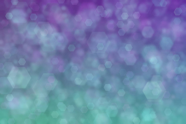 Absract gradiente de color púrpura a verde agua y patrones en forma de hexágono. - Foto, Imagen