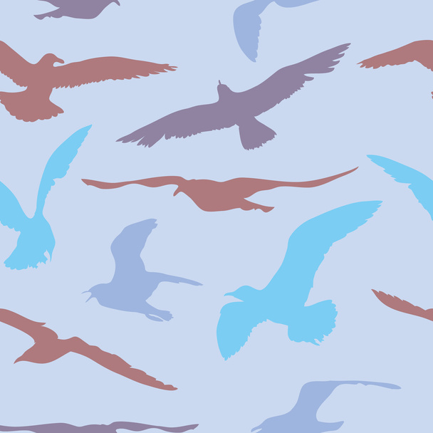 Flying seagulls - Vetor, Imagem