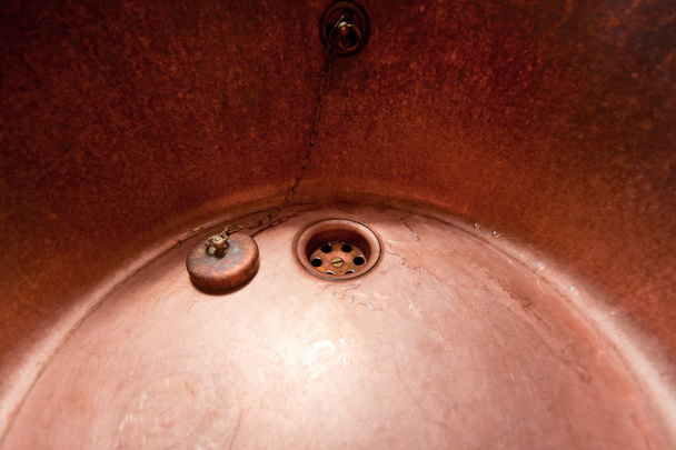 Old brass sink - Photo, Image