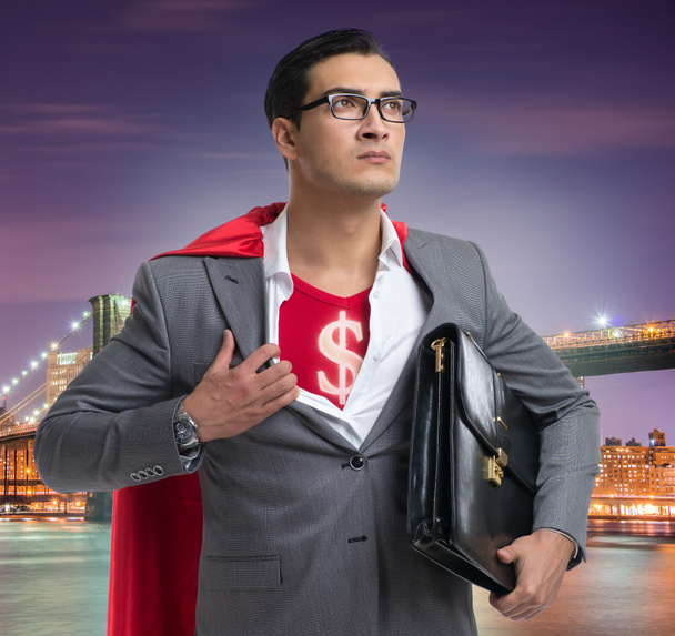 Бізнесмен в концепції супергероя з червоною обкладинкою
 - Фото, зображення
