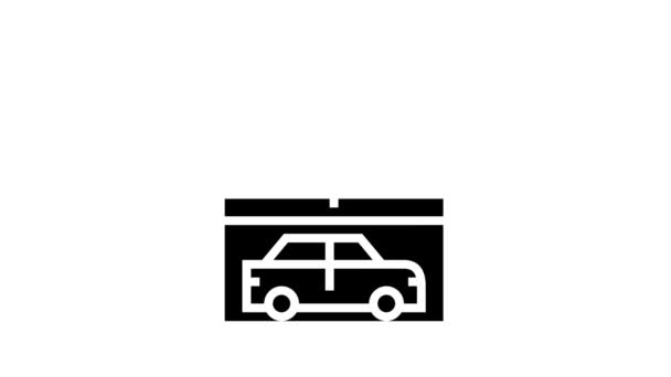 carro subterrâneo linha de estacionamento ícone animação - Filmagem, Vídeo
