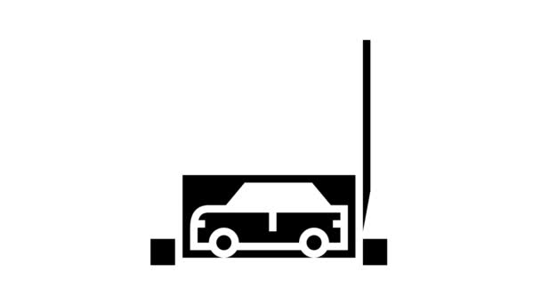 multilevel automobile parking glyph icon animation - Footage, Video