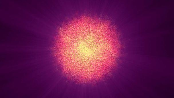 Abstract deeltjes zon zon zonnevlam deeltjes illustratie 3d render - Foto, afbeelding