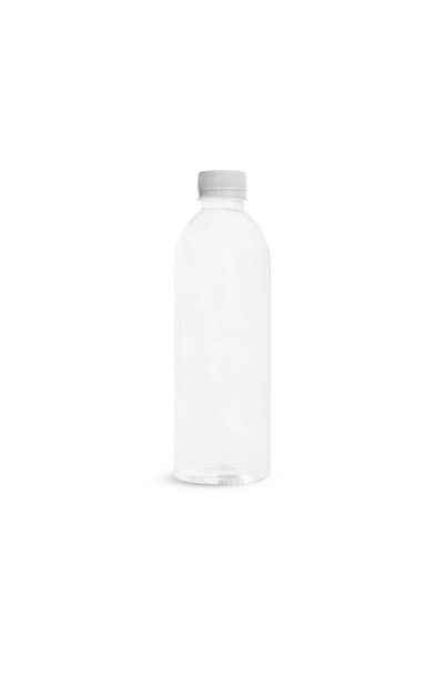 standing white glass bottle mockup. unlabeled bottle, empty label space for beverages and health care mockup advertisement. - Photo, Image