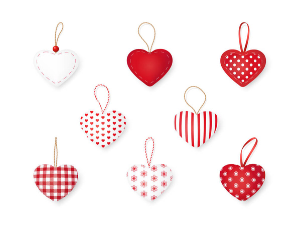 Set of vector hearts. Design elements for Valentine's day. - Вектор, зображення