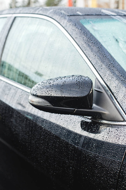 Rainy days, Rain drops on car window, rainy weather, rain background - Photo, Image