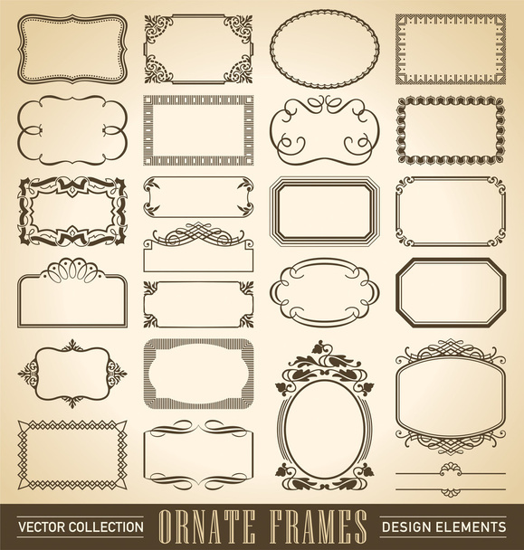Ornate frames set (vector) - Vector, Image