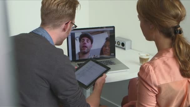 Business Colleagues Video Chatting - Filmmaterial, Video