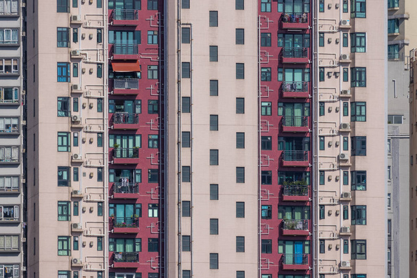 Wygląd budynku mieszkalnego w Hongkongu - Zdjęcie, obraz
