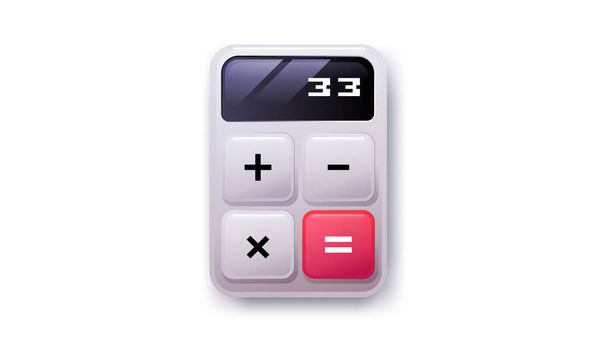 Calculator icon. Digital keypad math isolated device vector illustration. - Διάνυσμα, εικόνα