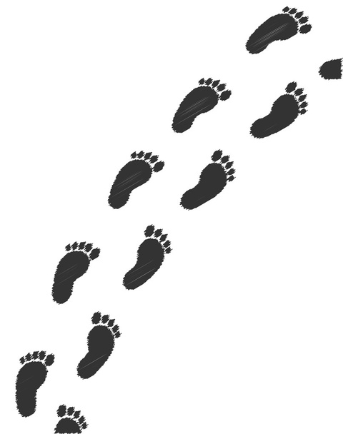 Childs Footprints - Vector, Image