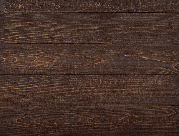 Vintage brązowe drewniane deski tekstury tła z zarysowaniami i plamy na malowanej powierzchni drewna wietrznego - Zdjęcie, obraz