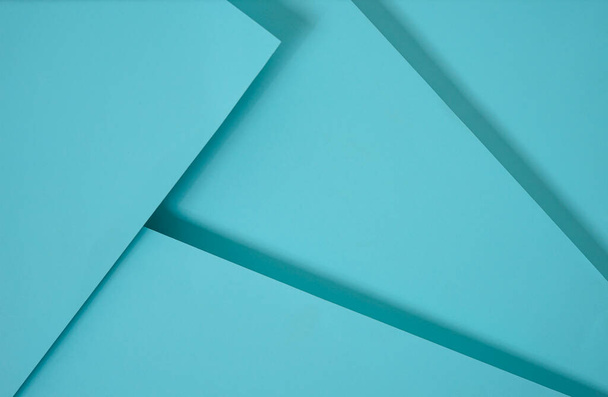 abstract pop-up papier achtergrond in het blauw. abstracte arrangementen bouwen een geometrische textuur voor behang, posters, flyers, enz.. - Foto, afbeelding