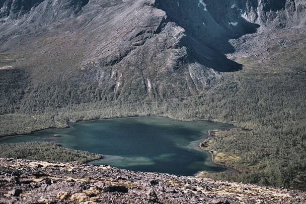 blue lake in the mountains in summer - Foto, Imagen