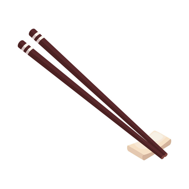 chopstick japonés cultura - Vector, imagen