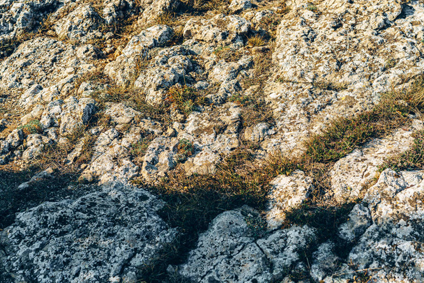 Zdjęcie górskiej doliny kamienny krajobraz tło - Zdjęcie, obraz