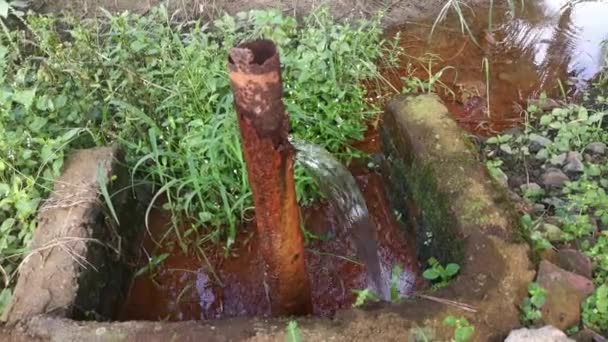 трубы для коррозии воды на ферме - Кадры, видео