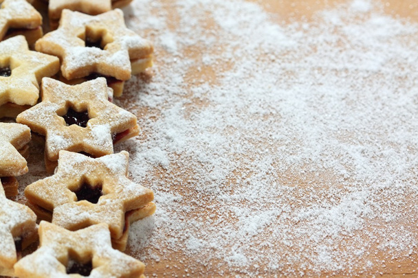 vánoční cukroví nazvané soubory cookie, linz - Fotografie, Obrázek
