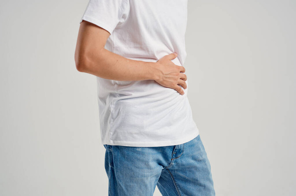 man with  abdominal paina. High quality photo - Valokuva, kuva