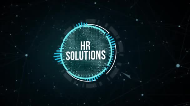 Internet, business, Technology and network concept. Hr Solutions. Virtual button. - Footage, Video