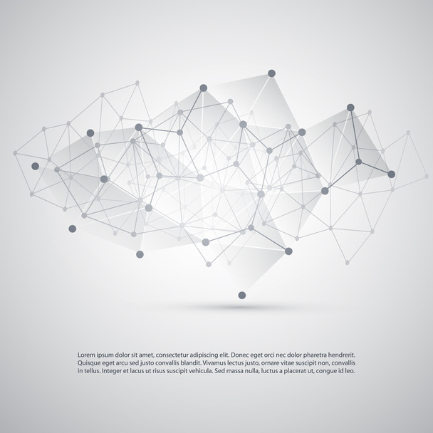 připojení - molekulární, globální obchodní sítě design - abstraktní mřížku pozadí - Vektor, obrázek