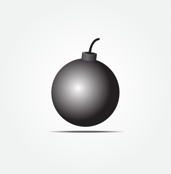 Retro zwarte bom, vector illustrator - Vector, afbeelding