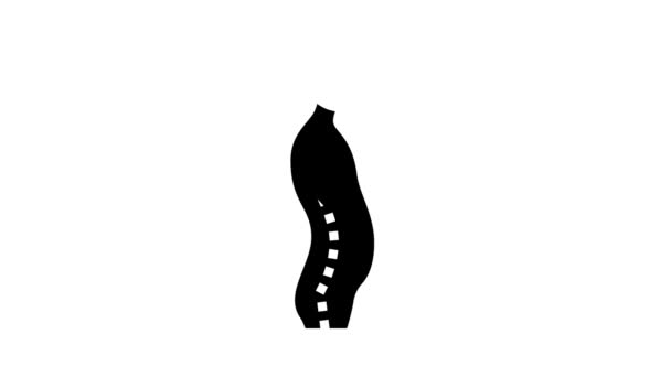 Scoliose Ziekte glyph pictogram animatie - Video