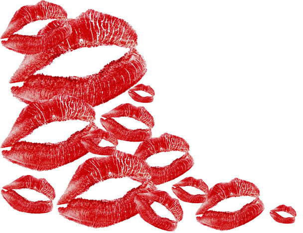 κόκκινα χείλη εκτύπωσης - Φωτογραφία, εικόνα